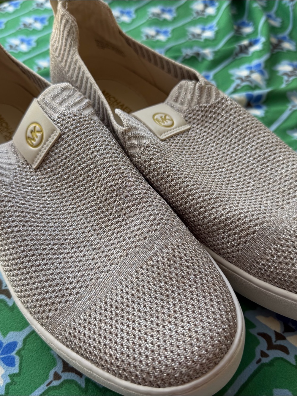 Michael Kors Men's Knit Slip-On Sneakers in Champagne Beige